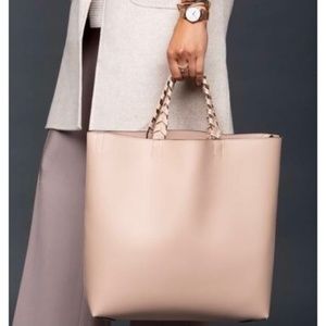 Jules Kae Vegan Leather Tote in Blush